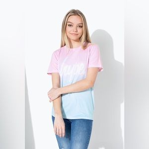 HYPE Girls Pink Mint Speckle Fade kids Short Sleeve T-Shirt